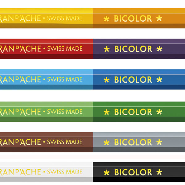 CARAN D'ACHE Aquarelkleurpotloden SWISSCOLOR BICOLOR