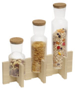 APS Houten plateau voor VALO glazen karaf, 3-voudig, van eikenhout