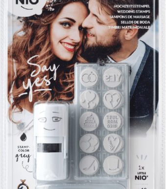 Stempelset 'LITTLE NIO' Bruiloft, wit