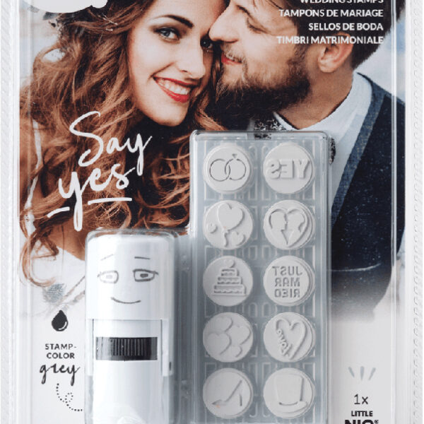 Stempelset 'LITTLE NIO' Bruiloft, wit