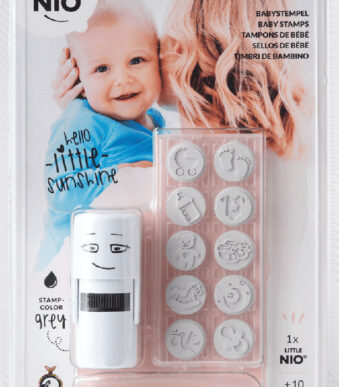 Stempel set 'KLEINE ENGEL' Baby, wit.