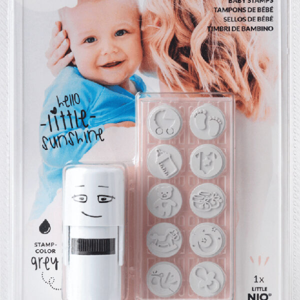 Stempel set 'KLEINE ENGEL' Baby, wit.