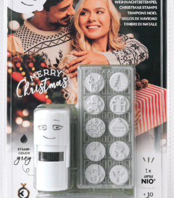 COLOP Stempelset 'LITTLE NIO' Kerst, grijs