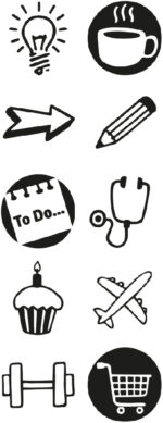 COLOP Stempelmotieven-set 'LITTLE NIO' Buju, wit