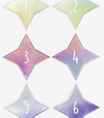 Folia Adventskalender stickers SPARKS IRIDESCENT