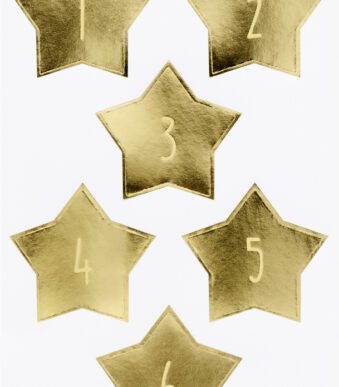 folia Adventsstickers 'STARS GOLD