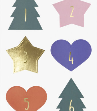 folia Adventskalender-stickers 'JOLLY MIX