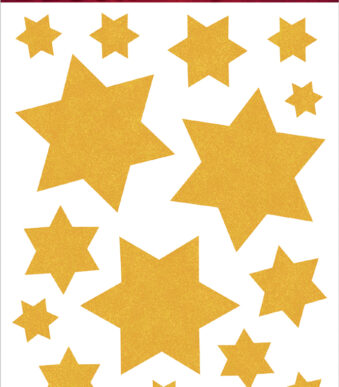 HERMA Weihnachts-Fensterbild 'Sterne', gold