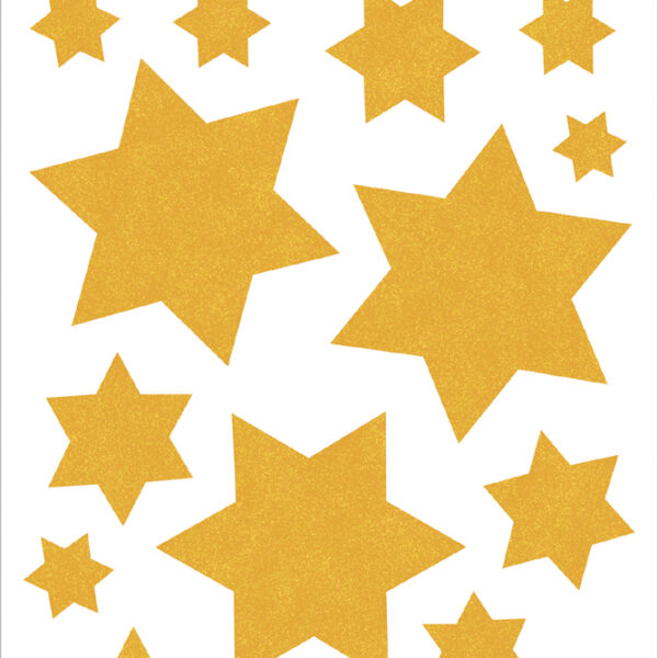 HERMA Weihnachts-Fensterbild 'Sterne', gold
