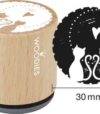 Motivatiestempel Houtlook 'Katten'