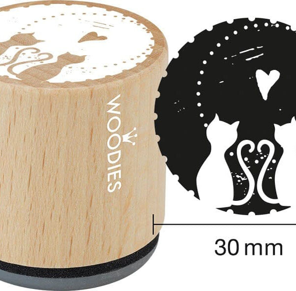 Motivatiestempel Houtlook 'Katten'