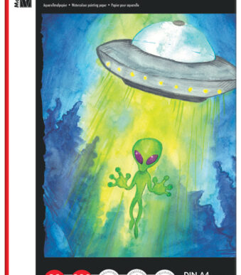 Aquarelpapierblok Aqua Pad voor grafische toepassingen, A4-formaat, 220 g/m²