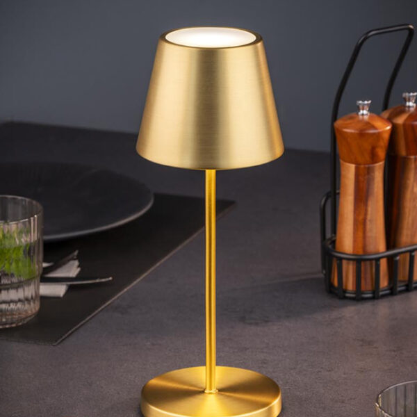 APS LED tafellamp MERLE op batterij, goud