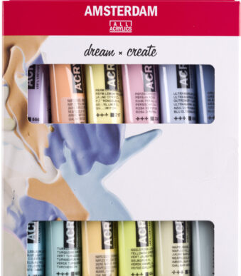 ROYAL TALENS Amsterdam acrylverf pasteltinten, set van 12 x 20 ml