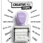 Mini stempelkussen 'Beste wensen'