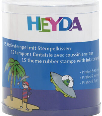 Zegelmotiefset 'Piraten & Ruimtereizigers', Ronde Doos