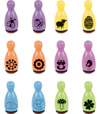 HEYDA Mini stempelset 'Spring' in transparante ronde doos