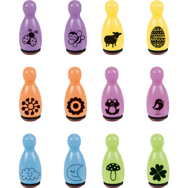 HEYDA Mini stempelset 'Spring' in transparante ronde doos