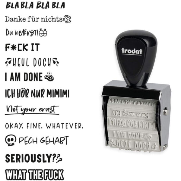 Creatieve mini-stempels met stoere kreten
