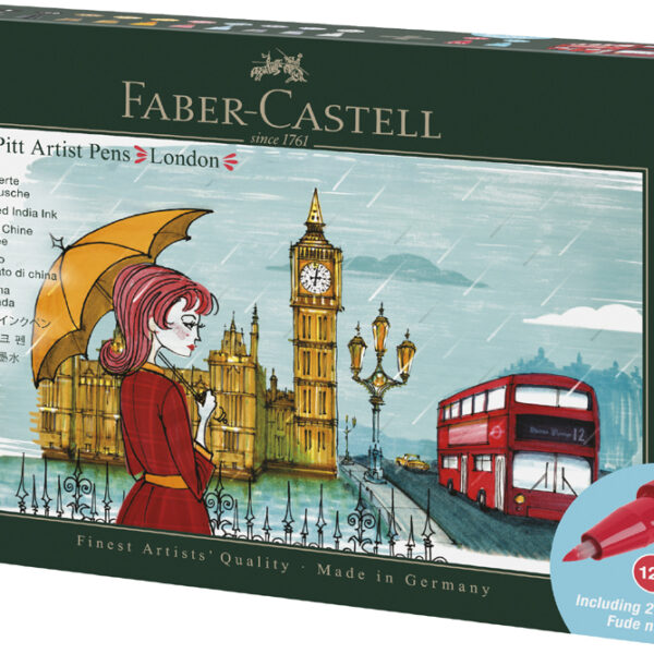 FABER-CASTELL PITT artist pen tekenstiften, set van 12, Londen