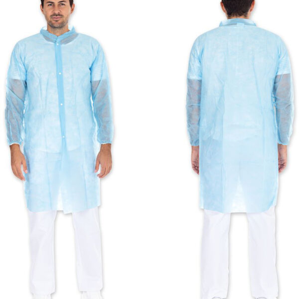 HYGONORM Bezoekersjas Light met drukknopen, wit, XL