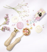 Folia Zegelset PASTEL LOVE, inclusief houten handvat