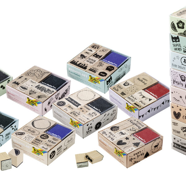 Houten zomerse stempelset, 13 stuks