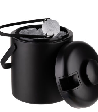 APS POLAR ijskoeler set, roestvrij staal, 1,3 liter, zwart