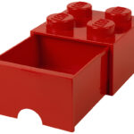LEGO opbergblok met lade, rood