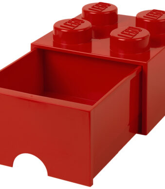 LEGO opbergblok met lade, rood