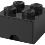 LEGO Opbergbox Storage Brick Drawer 4 met 1 lade, zwart