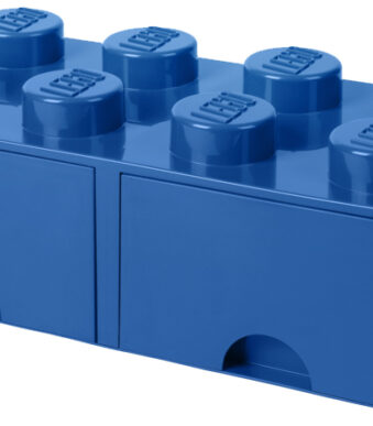 LEGO Opbergbox Storage Brick Drawer 8 met 2 lades, blauw