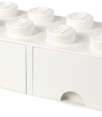 LEGO Opbergdoos Storage Brick Drawer 8 met 2 lades, wit