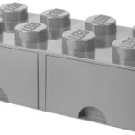 LEGO Opbergblok met 2 lades, grijs
