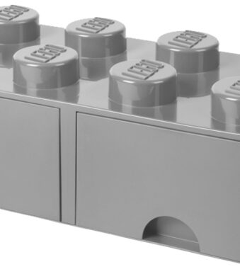 LEGO Opbergblok met 2 lades, grijs