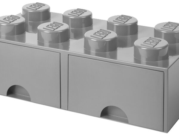 LEGO Opbergblok met 2 lades, grijs