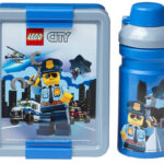 LEGO Drinkfles + Broodtrommel Lunchset City, blauw