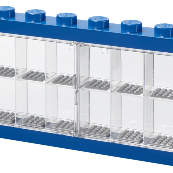 LEGO Minifiguren Vitrinekast voor 16 figuren, blauw