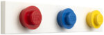 LEGO wandkapstok met 3 haken, rood/blauw/geel
