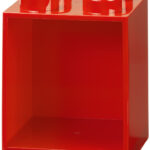 LEGO Brick Shelf 4 bouwsteenkast, breedte 159 mm, rood
