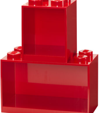 LEGO bouwsteenrek-set BRICK SHELF, 2-delig, rood