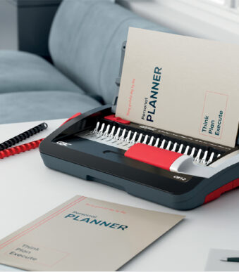 GBC inbindmachine CombBind CB12, zwart/rood/zilver