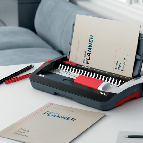 GBC inbindmachine CombBind CB12, zwart/rood/zilver