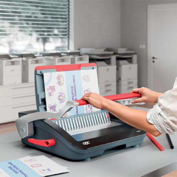 GBC Inbindmachine CombBind CB25, zwart/rood/zilver
