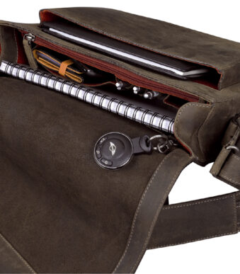 Leren schoudertasje 'CANDY', bruin