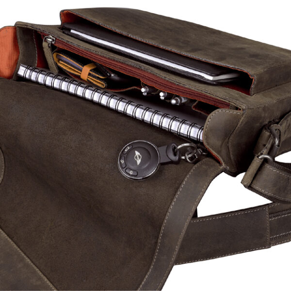 Leren schoudertasje 'CANDY', bruin