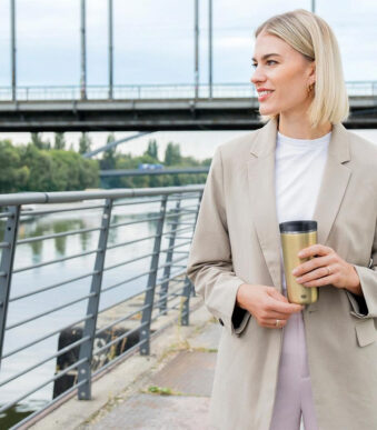 alfi thermosbeker ISO COFFEE MUG PRO, 0,38 liter, roestvrij staal