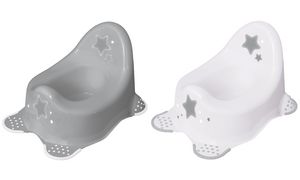 keeeper Babypotje "adam stars", wit met opdruk