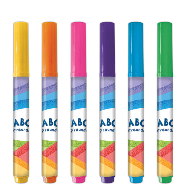 Roth Mini-Verfkwasten / Gekleurde Stiften 'ABC Vriendjes', Display