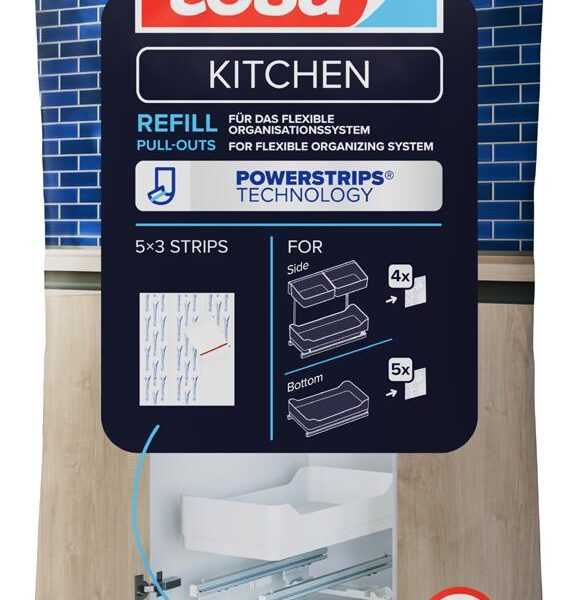 tesa KITCHEN Powerstrips Navulset voor kastlades